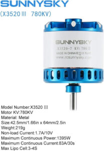 SunnySky X3520 III 780KV
