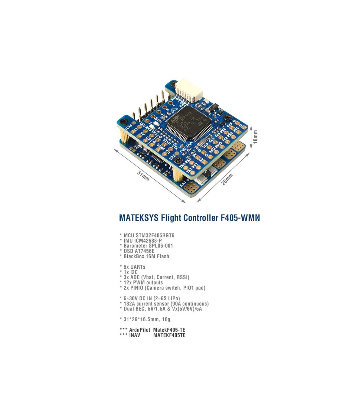 polotnij kontroler matek flight controller f405 wmn (4)
