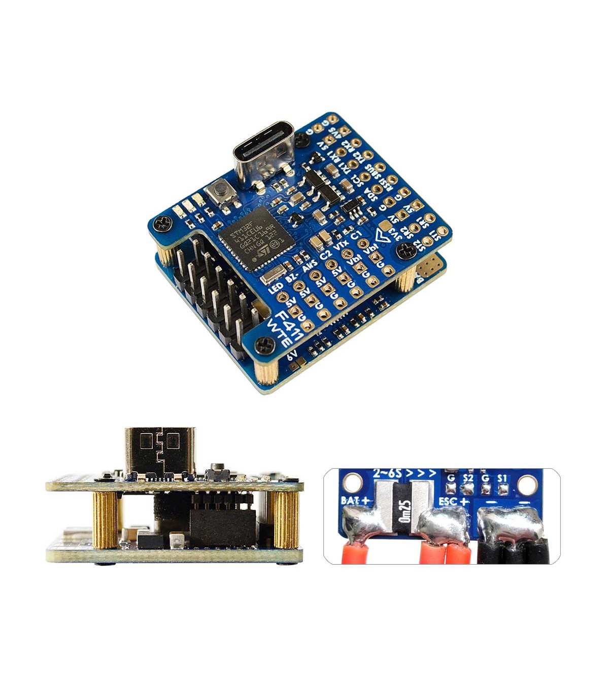 polotnij kontroler matek flight controller f411 wte (2) Matek Flight Controller F411-WTE