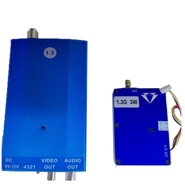 Система передачі відеосигналу 3W 1.3G Wireless CCTV BLUE Transceiver Video Audio Transmitter Image Transmission AV Sender Drone Camera Transmitting Receiver FPV Система передачі відеосигналу 3W 1.3G Wireless CCTV BLUE Transceiver Video Audio Transmitter Image Transmission AV Sender Drone Camera Transmitting Receiver FPV