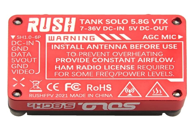 Відеопередавач Rush Tank Solo 5.8GHz 1600mW Відеопередавач Rush Tank Solo 5.8GHz 1600mW