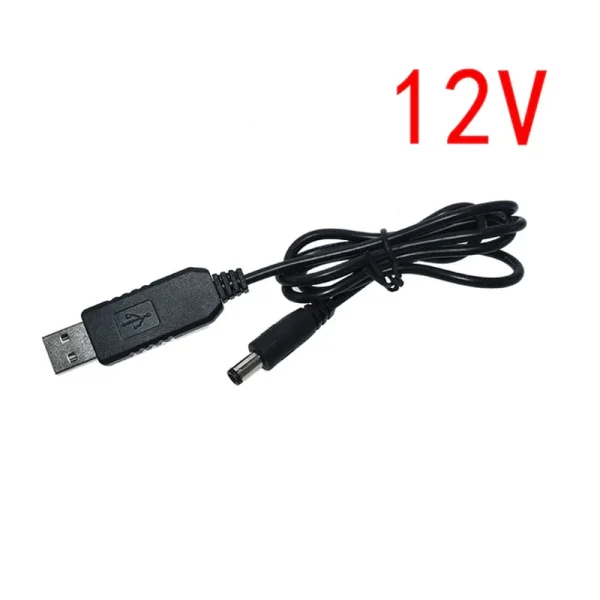 Кабель-перехідник з USB 5V до DC 5.5-2.1мм 9V/12V