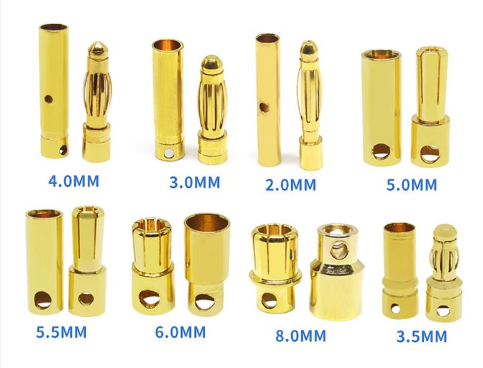 Конектор 5mm Gold Plated Bullet M/F