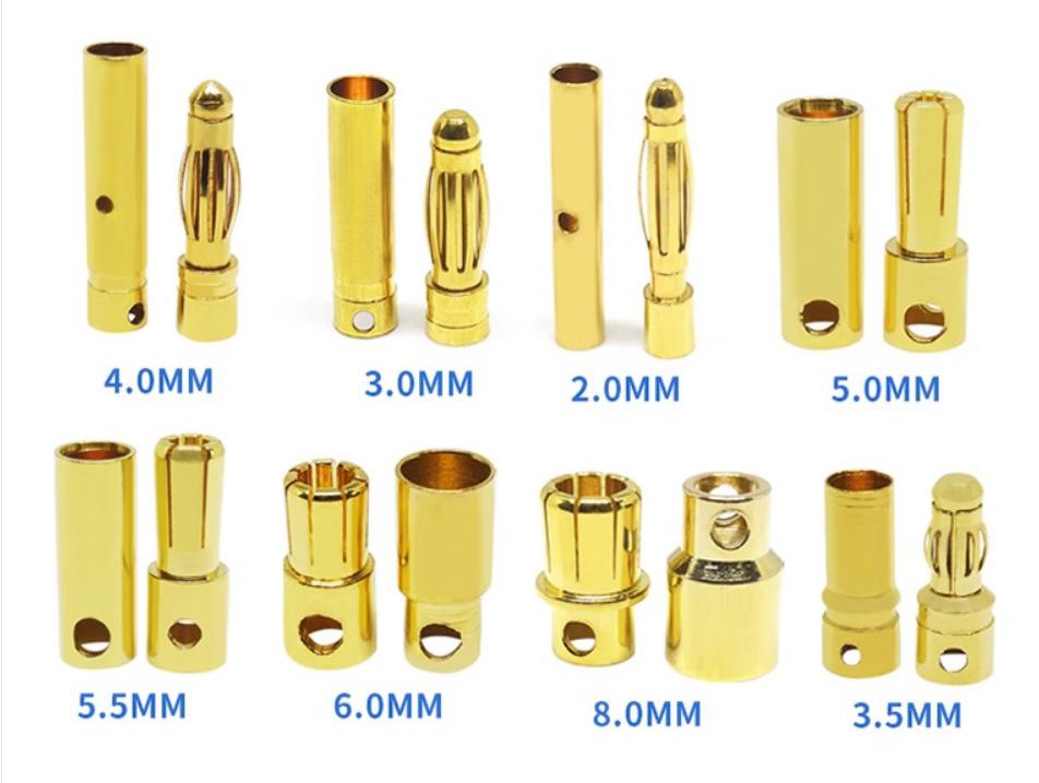 Конектор 4mm Gold Plated Bullet M/F Конектор 4mm Gold Plated Bullet M/F