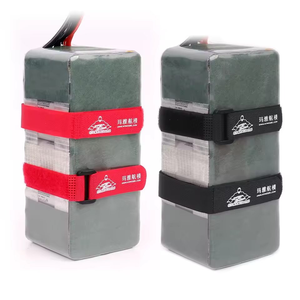 Hook and Loop Fastener Strap Red/Black 35cm