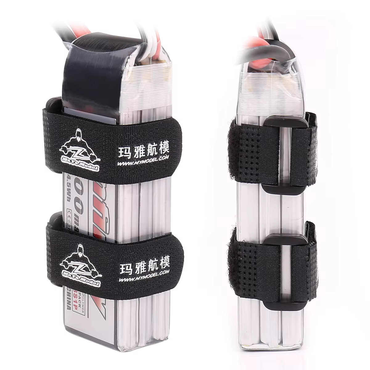 Hook and Loop Fastener Strap Red/Black 35cm