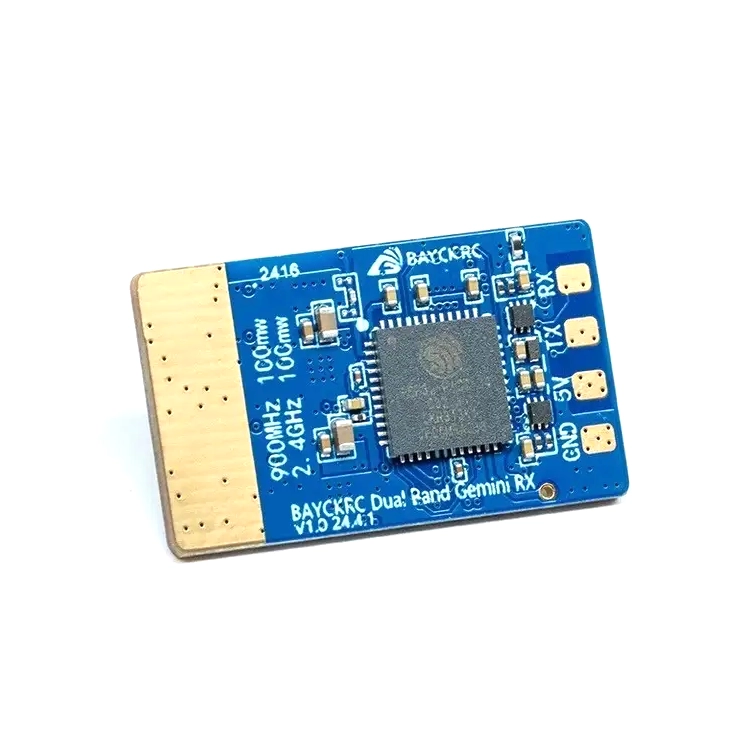 BAYCKRC 900MHz/2.4GHz ELRS Dual Band Gemini receiver with two antennas