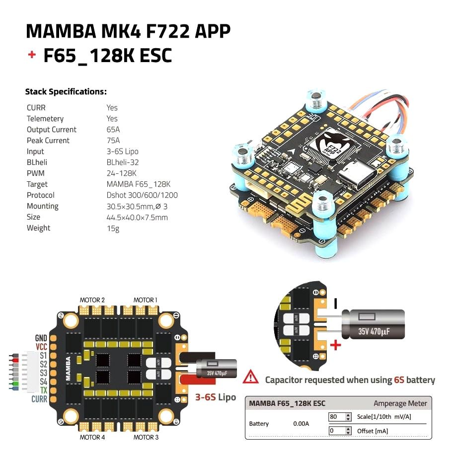 Diatone Mamba MK4 F722 App F65A 128K BL32 Stack