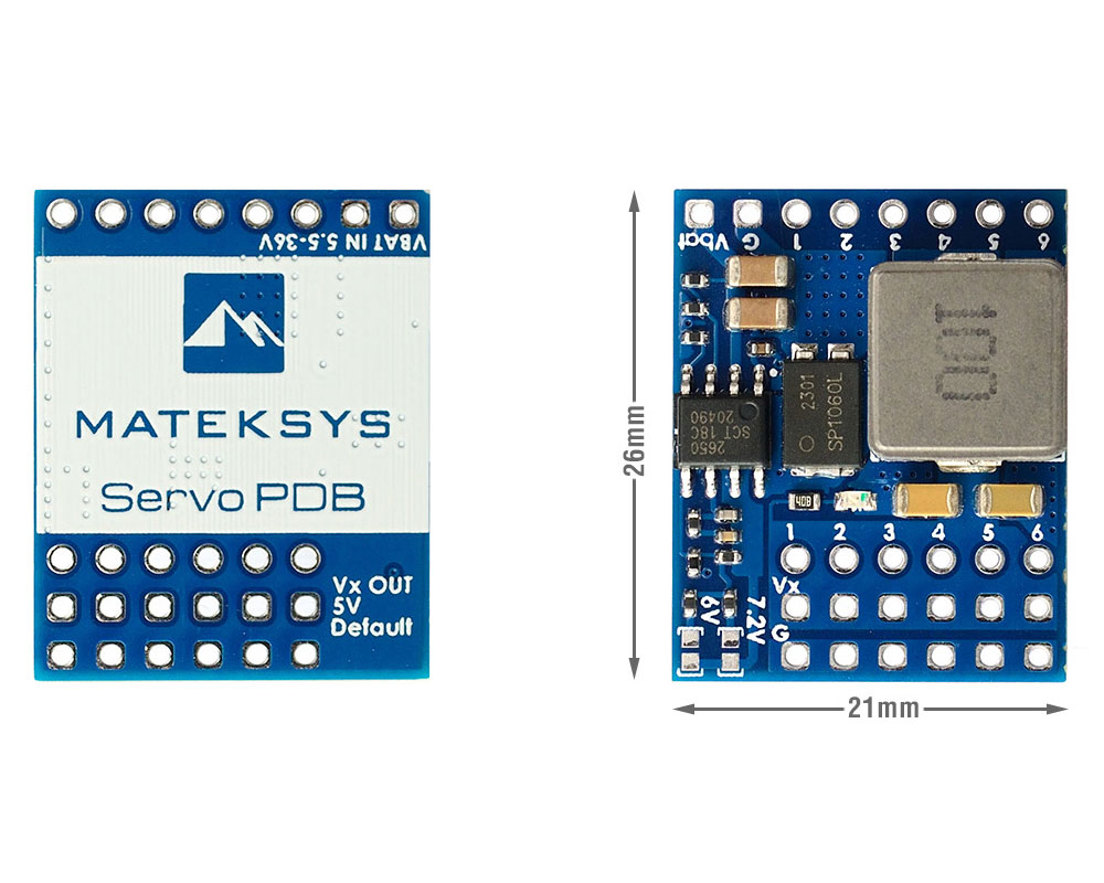 Matek Servo PDB with BEC 5.5-36V to 5-8.2V